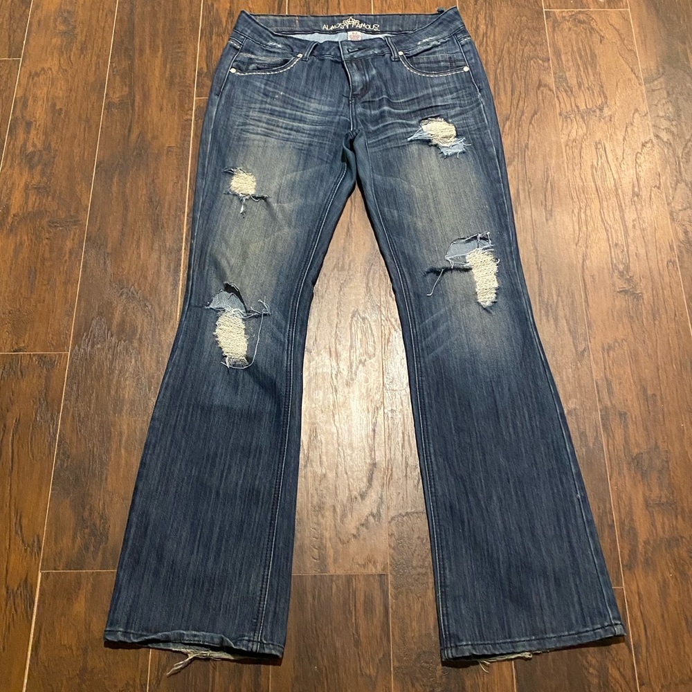 Almost Famous Women’s Size 13 Distressed Jeans